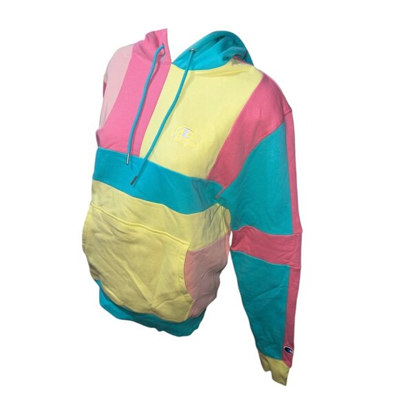 Champion Power Blend Long Sleeve Warm Hoodie Sweatshirt Sz Small Multi Color Kan - Picture 9 of 16